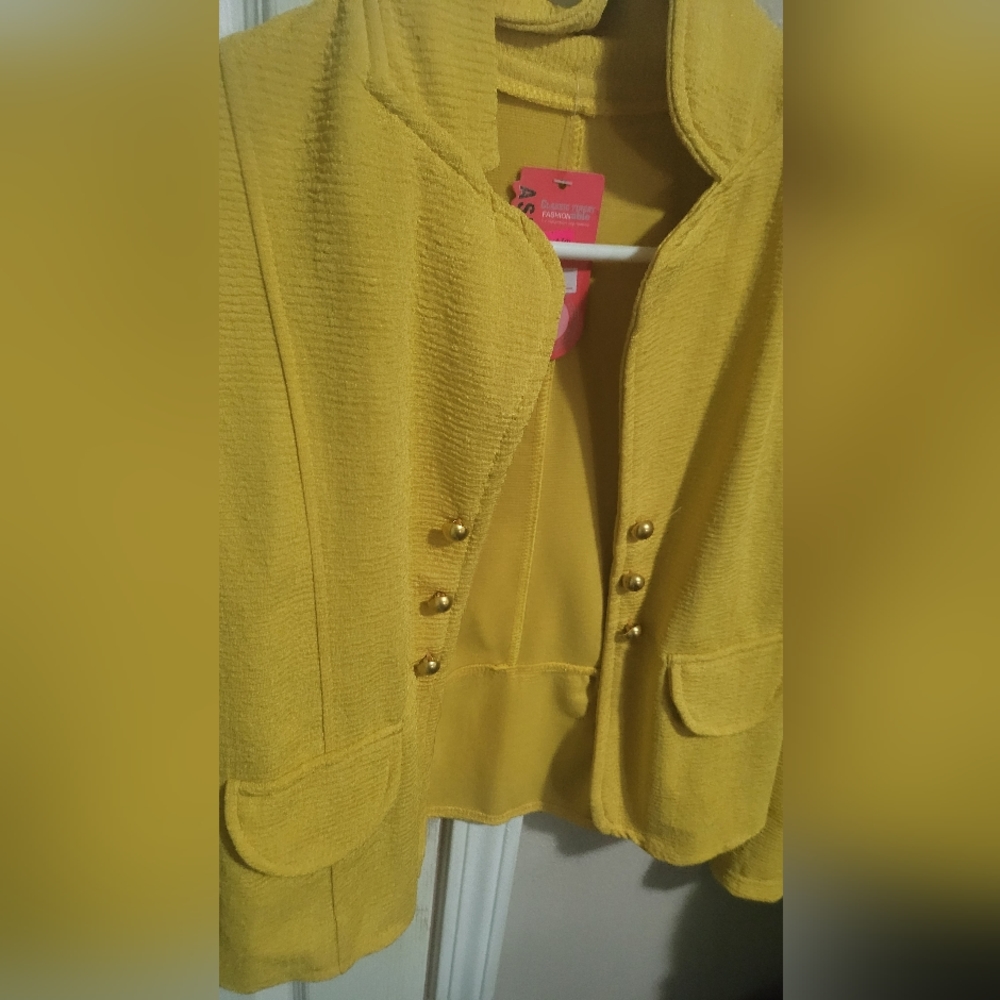 Yellow blazer size XS